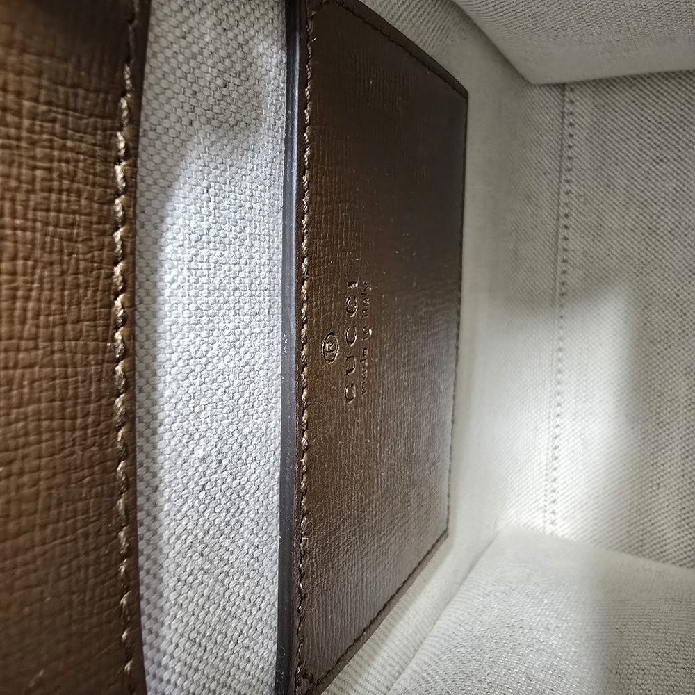 Gucci Brown and Beige Monogram Tote - Picture 10 of 11